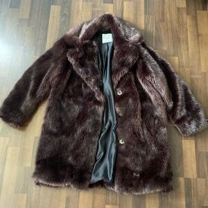 Mango faux fur coat